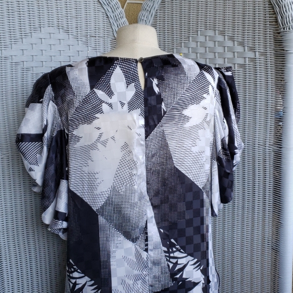 80s Pure Argenti flounce sleeve dress - Picture 7 of 8